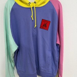 Teddy Fresh Colorblock Hoodie - Blue, Pink, Yellow, Green